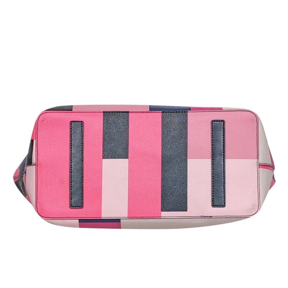 Kate Spade - Pink, Cream, & Navy Color Block Tote Bag Like New - Picture 3 of 5